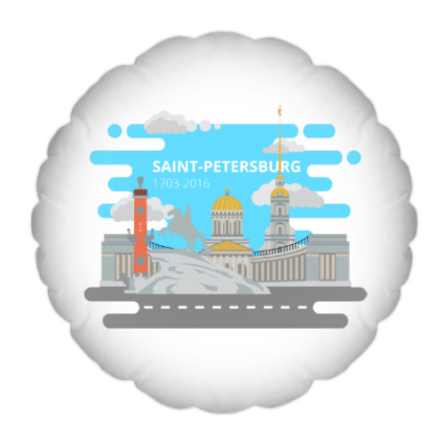 Подушка Saint-Petersburg, Питер, Санкт-Петербург, flat
