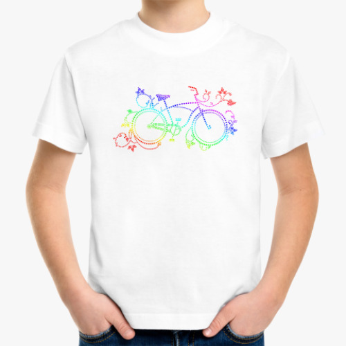 Детская футболка веселый велосипед
