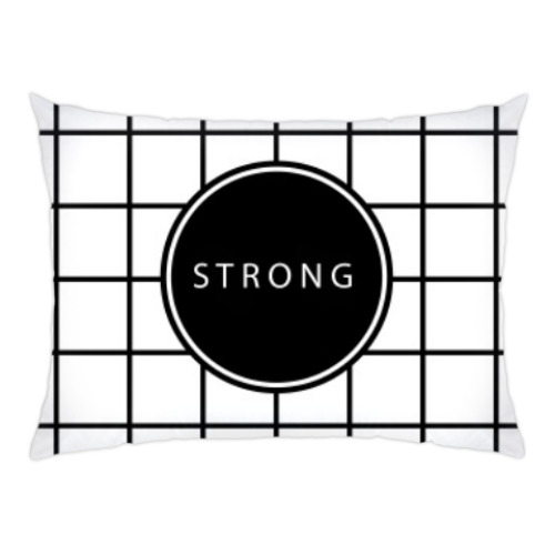Подушка Минималистичный принт STRONG