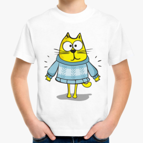 Детская футболка Кот Котэ Котик Кошка Cat Kitty