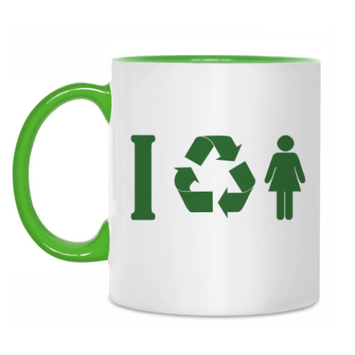 Кружка I recycle girls