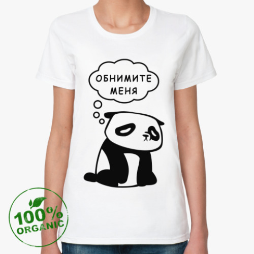 Женская футболка из органик-хлопка Панда