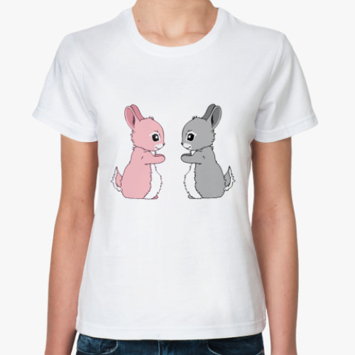 Классическая футболка Милый кролик