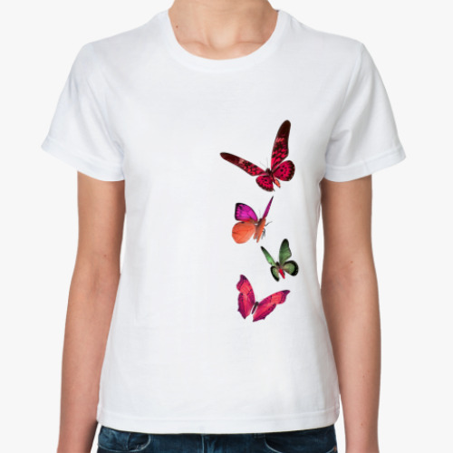 Классическая футболка  'Бабочки'