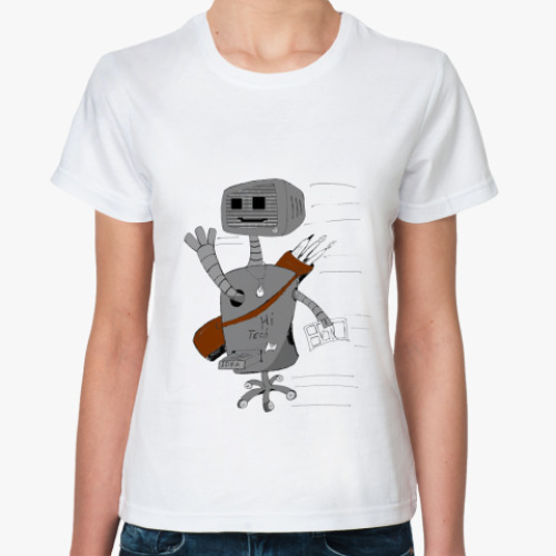 Классическая футболка робот