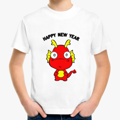 Детская футболка Новогодний дракончик