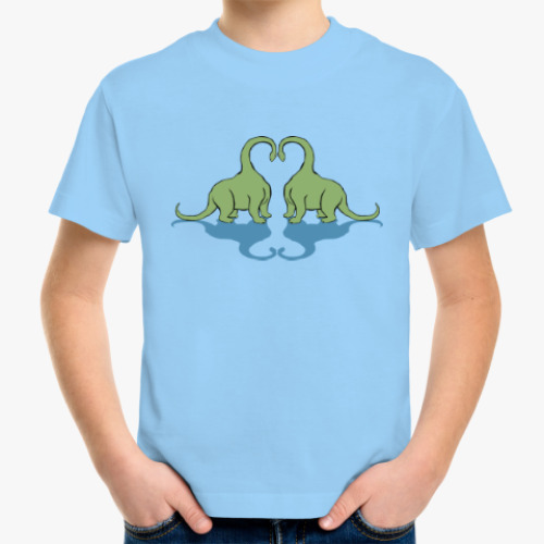 Детская футболка Любовь динозавриков