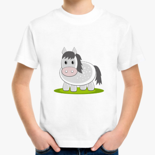 Детская футболка Лошадь в яблоках