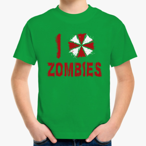 Детская футболка I Love Zombies