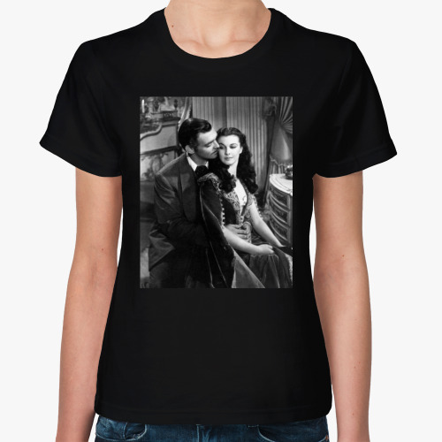 Женская футболка Вивьен Ли и Кларк Гейбл / Vivien Leigh