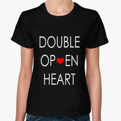 Женская футболка Double Open Heart