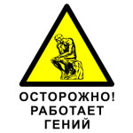 Работает гений