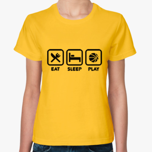 Женская футболка Eat Sleep Play