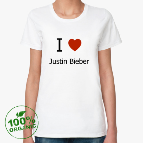 Женская футболка из органик-хлопка I Love JB