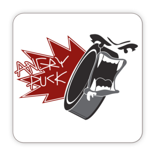 Костер (подставка под кружку) Аngry Puck
