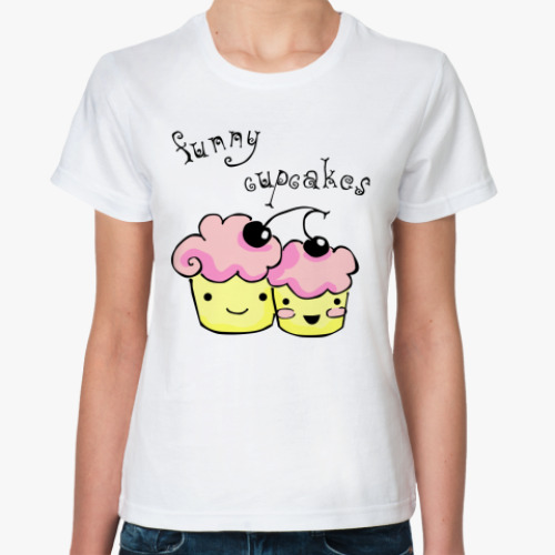 Классическая футболка funny cupcakes