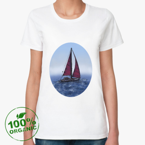 Женская футболка из органик-хлопка Sail Away