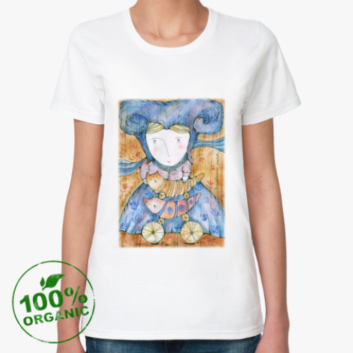 Женская футболка из органик-хлопка Волшебница Котов