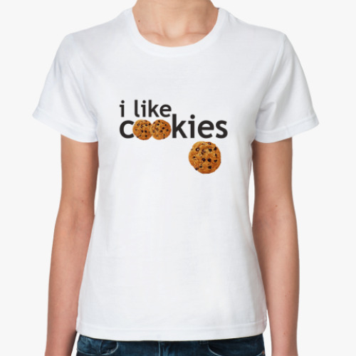 Классическая футболка 'I like cookies'