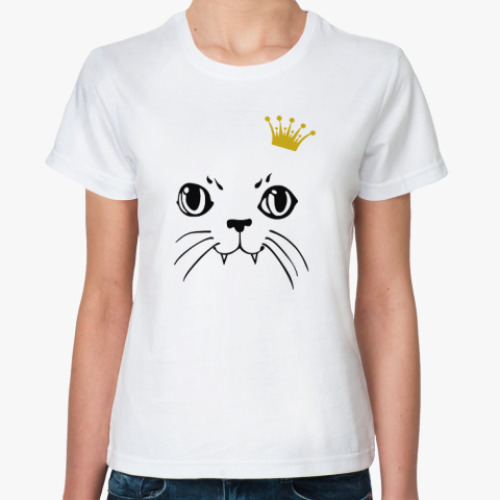 Классическая футболка Queen cat
