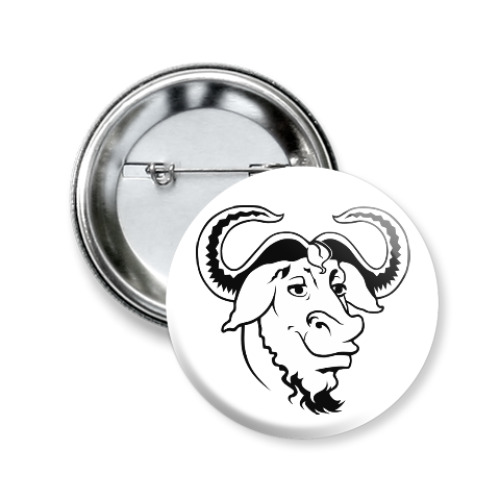 Значок 50мм GNU