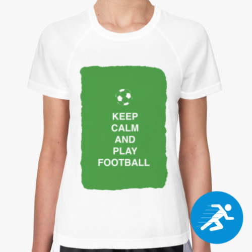 Женская спортивная футболка Keep calm and play football
