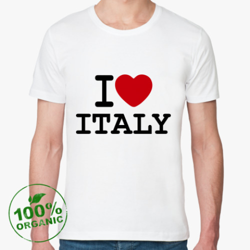 Футболка из органик-хлопка   I Love Italy