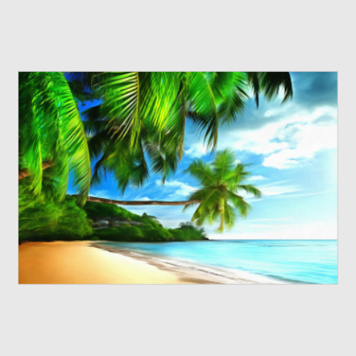 Постер Мальдивы райский пляж