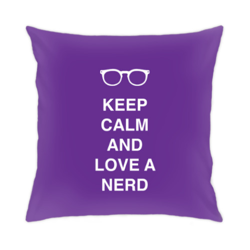 Подушка Keep calm and look a nerd