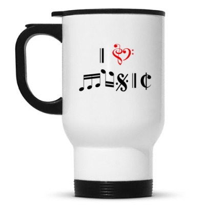 Кружка-термос 'I love music'