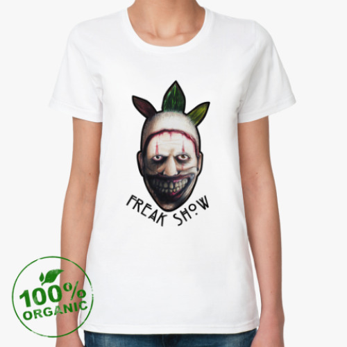 Женская футболка из органик-хлопка Freakshow horror clown