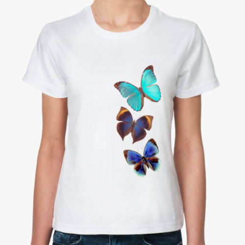 Классическая футболка  'Бабочки'