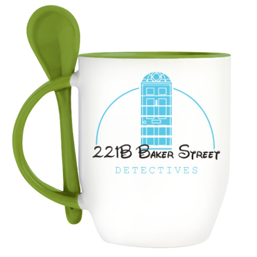 Кружка с ложкой 221 Baker Street