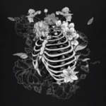 Цветы и кости, абстрактная иллюстрация