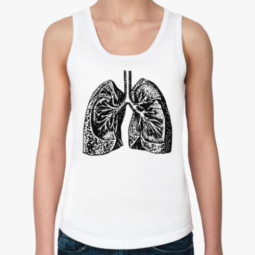 Женская майка 'Anatomy: Lungs'