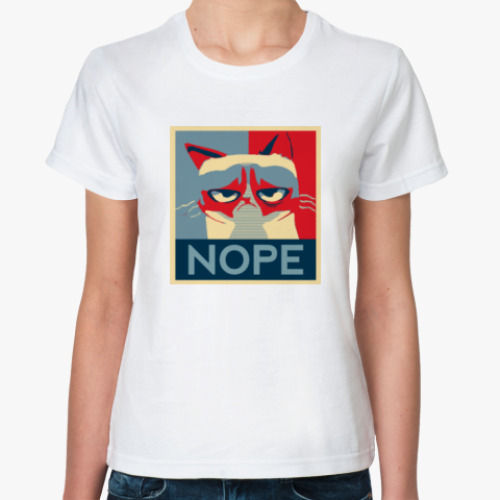 Классическая футболка Grumpy cat - NOPE