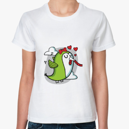 Классическая футболка Влюбленные птички