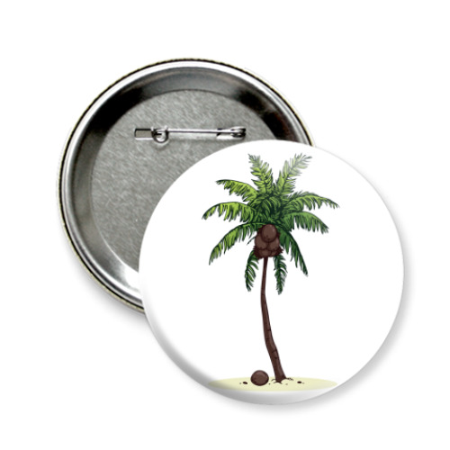 Значок 58мм Кокосовая пальма