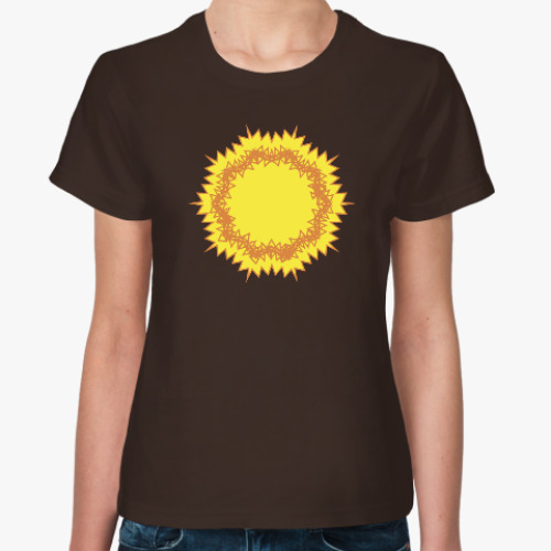 Женская футболка зигзагообразное солнце