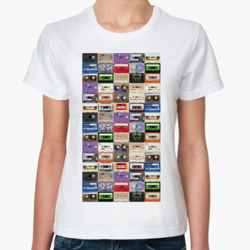Классическая футболка аудиокассеты