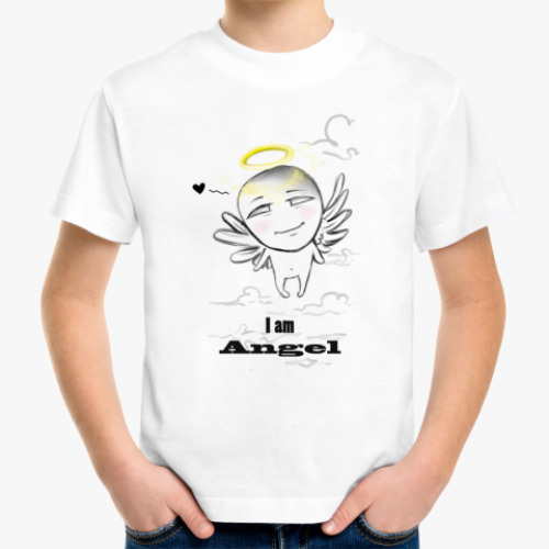 Детская футболка 'I am angel'