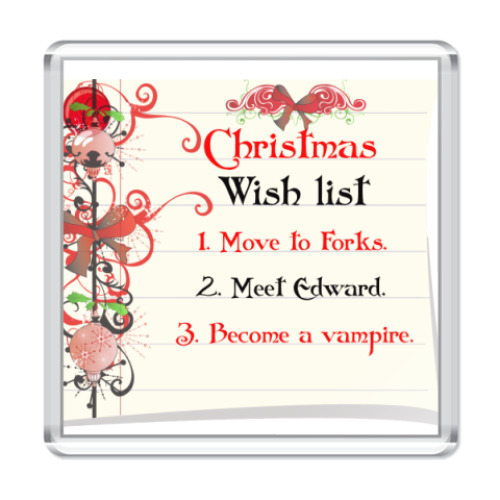 Магнит  Christmas wish list
