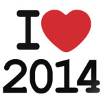 Новогодний принт I Love 2014