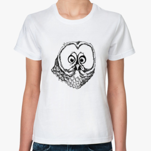 Классическая футболка Совы. Совушки. Owl. Owls.