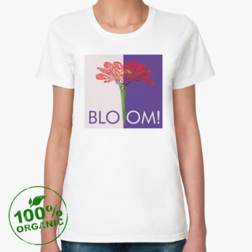 Женская футболка из органик-хлопка Рассцветай