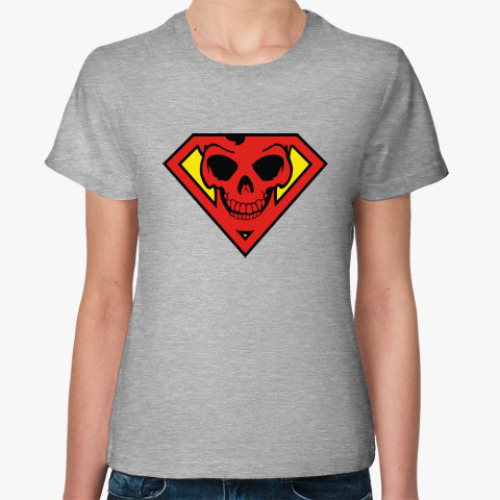 Женская футболка Skull Superman