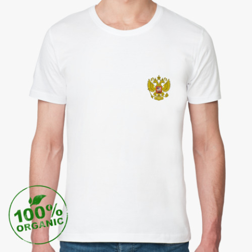 Футболка из органик-хлопка Россия герб