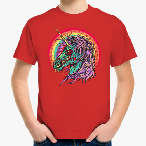 Детская футболка Зомби единорог