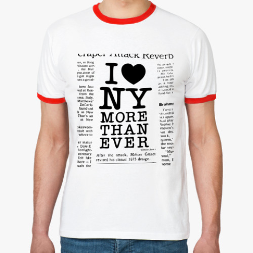 Футболка Ringer-T   I Love NY