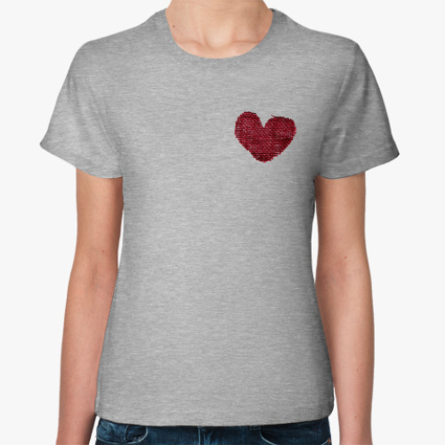 Женская футболка Заштопанное сердце